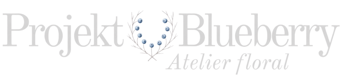 Projekt Blueberry Atelier floral logo